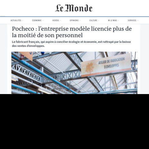 Le Monde « Pocheco : l’entreprise la moitié de son personnel »