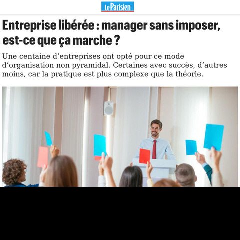 Le parisien à propos des entreprises libérées