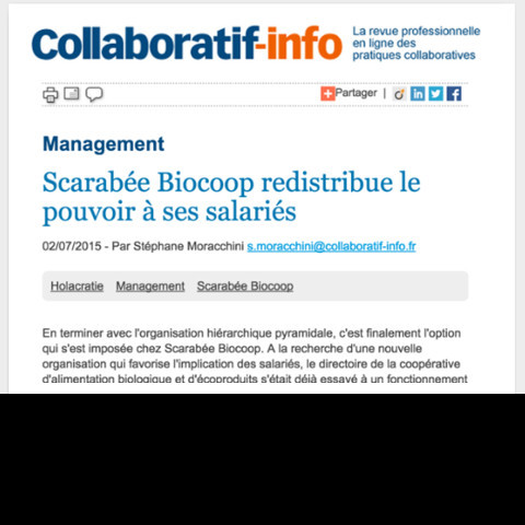 Scarabée Biocoop redistribue le pouvoir à ses salariés